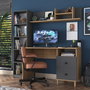 Hanah Home HA115 - 2643 Mesa de estudio Nogal y Antracita